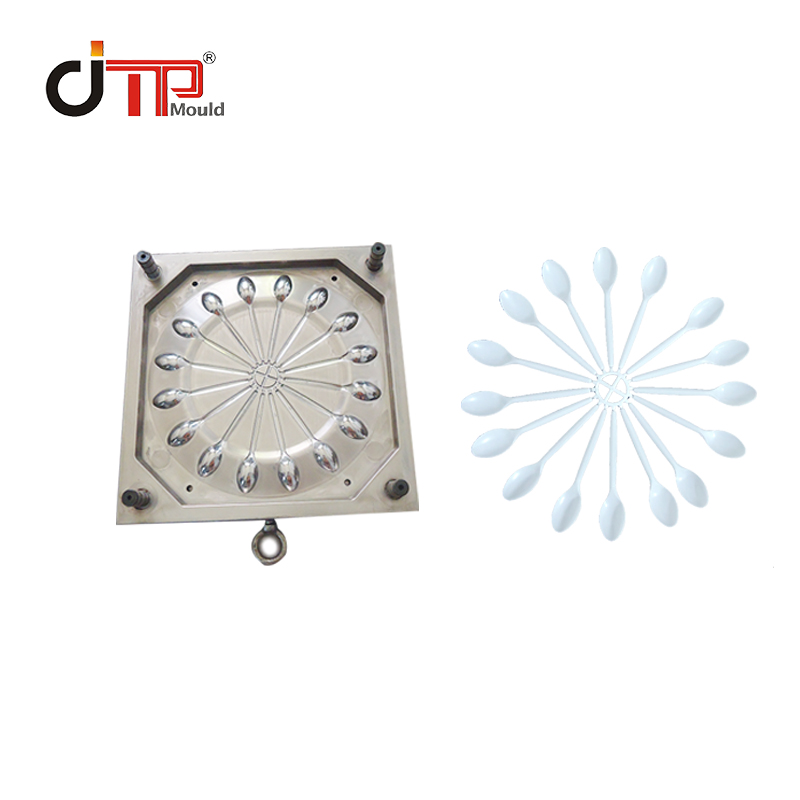 16 Cavities H13 plastic spoon mould maker in China for automatically draft cutlery mould