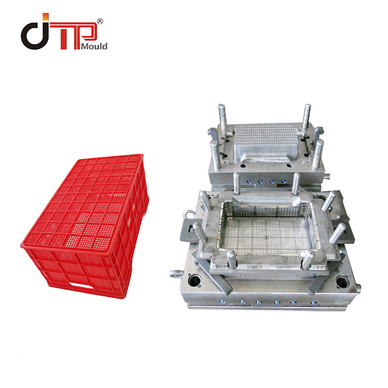 Hot Selling HDPE Material 4 Point Hot Runner Plastic Injection Grape Crate Mould