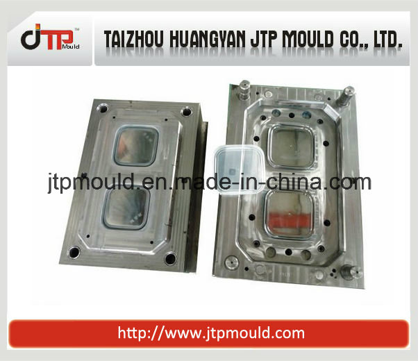 2 Cavities hot runner Plastic injection Food Container mould