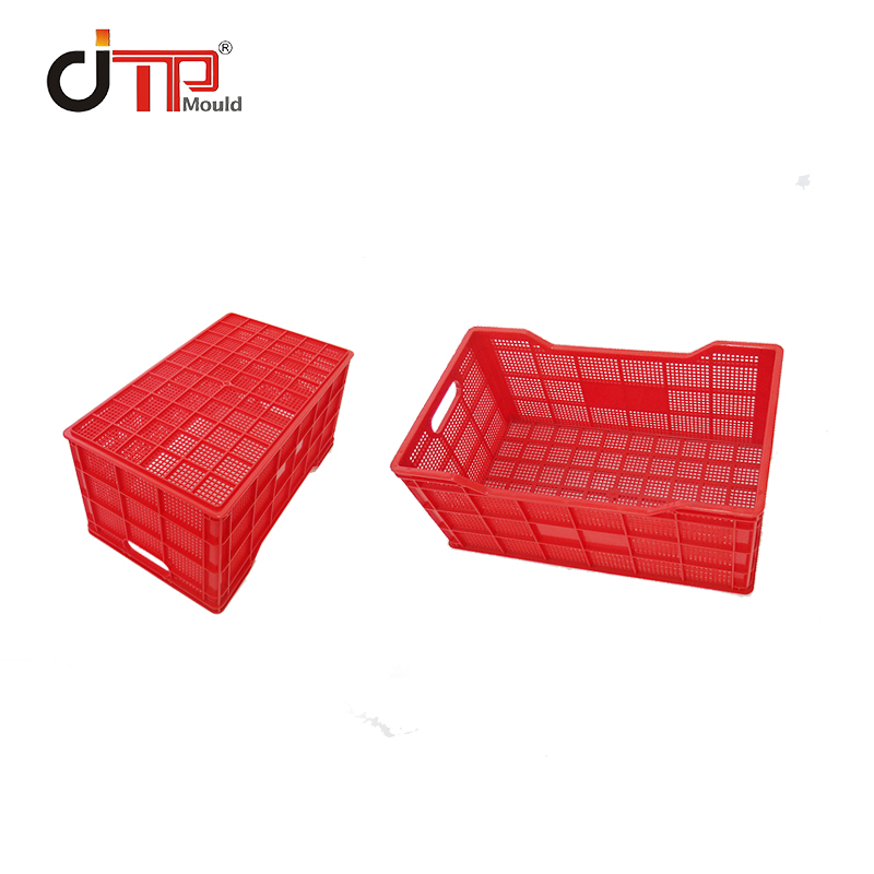 Hot Selling HDPE Material 4 Point Hot Runner Plastic Injection Grape Crate Mould