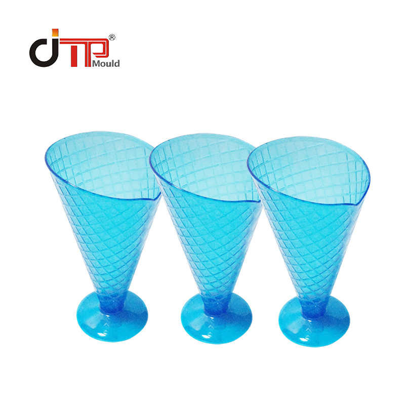 2 Cavities Colorful Plastic Injection Ice Cream Cup Mould