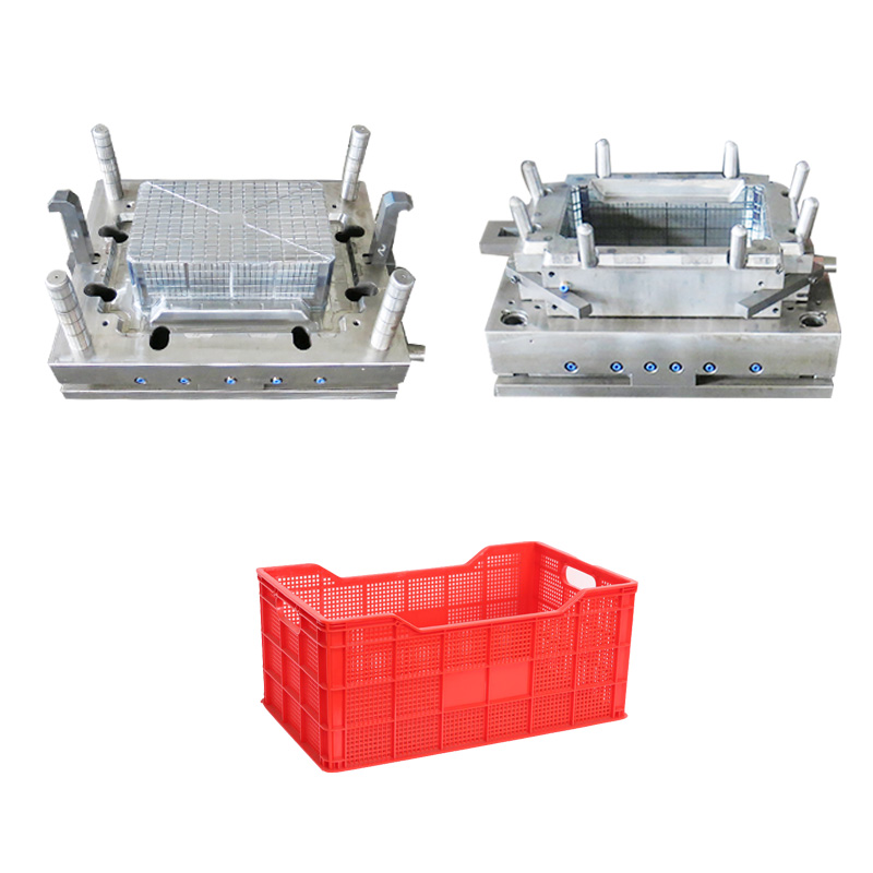 Single Cavity Hot Runner Fruit Crate Plastic Mould