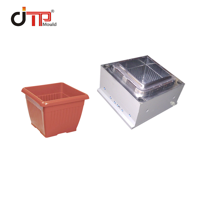 Indoor Plants Gardening Balcony Square HDPE Material Customized Plastic Injection Flower Pot Mould